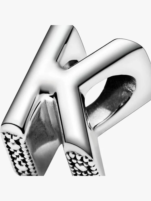 Pandora Letter K Alphabet Charm Sterling Silver