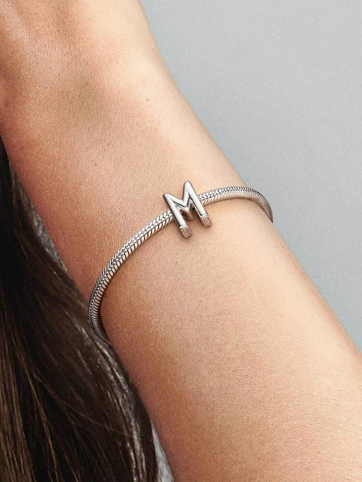 Pandora Letter M Alphabet Charm Sterling Silver