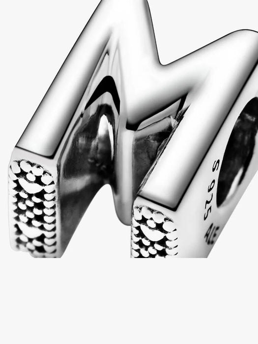 Pandora Letter M Alphabet Charm Sterling Silver