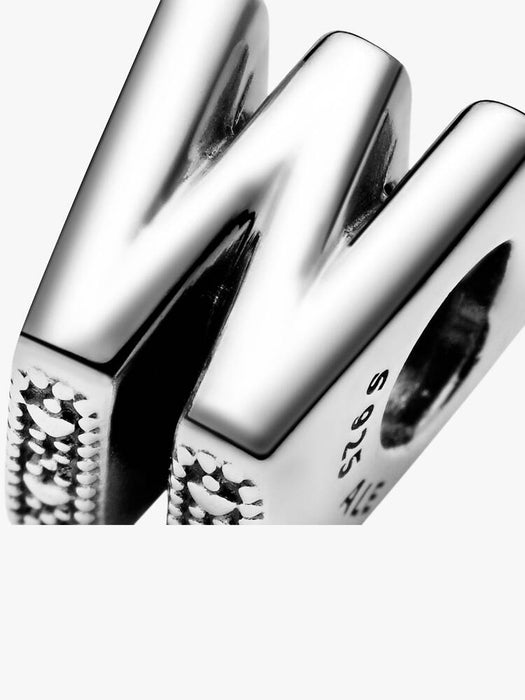 Pandora Letter W Alphabet Charm Sterling Silver