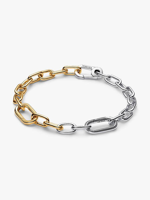 Pandora Link Chain Bracelet Sterling Silver And 14K Gold Plating