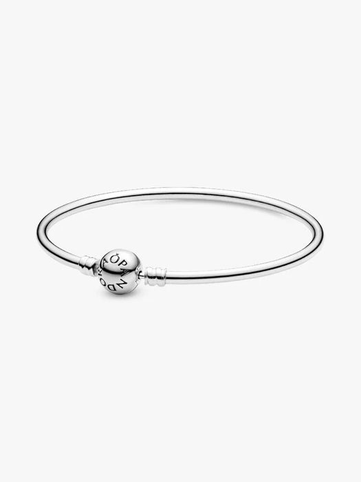 Pandora Logo Clasp Bangle Sterling Silver