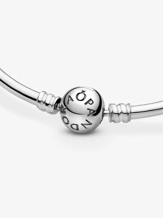 Pandora Logo Clasp Bangle Sterling Silver