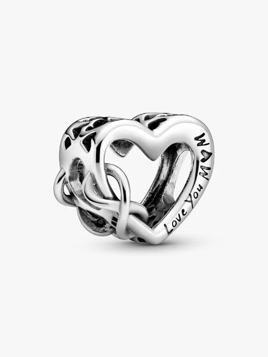 Pandora Love You Mum Infinity Heart Charm Sterling Silver