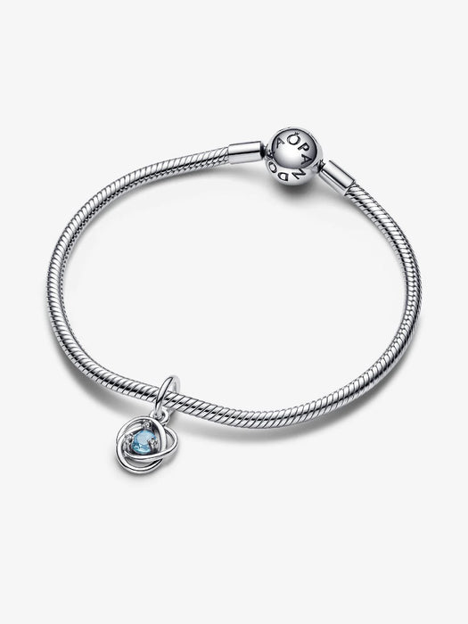 Pandora March Eternity Circle Dangle Charm Sterling Silver