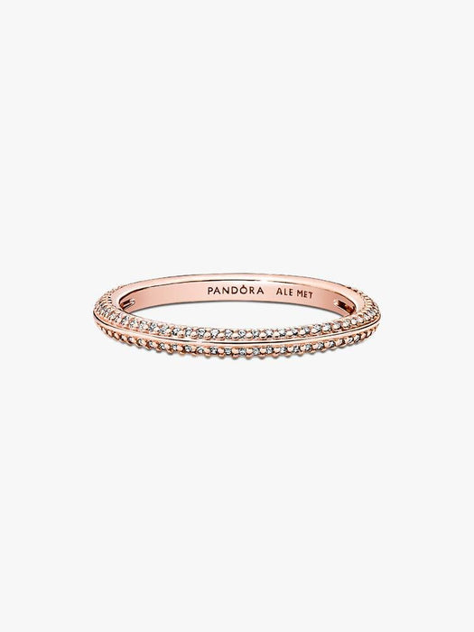 Pandora ME Pavé Ring 14k Rose Gold Plating