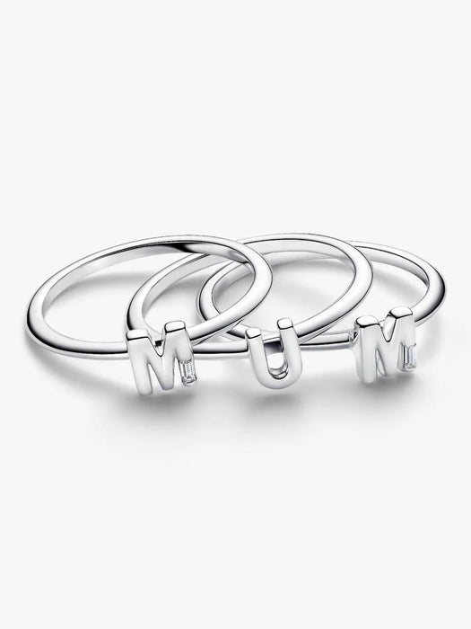Pandora MUM Letters Splittable Ring Sterling Silver