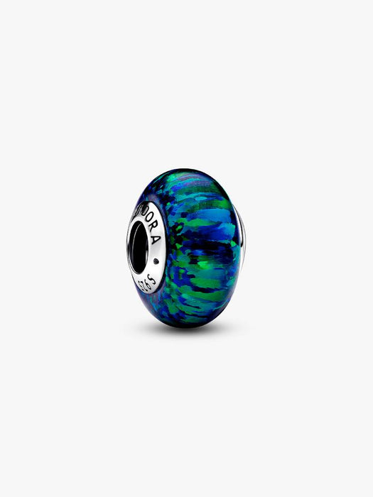 Pandora Opalescent Green Charm Sterling Silver