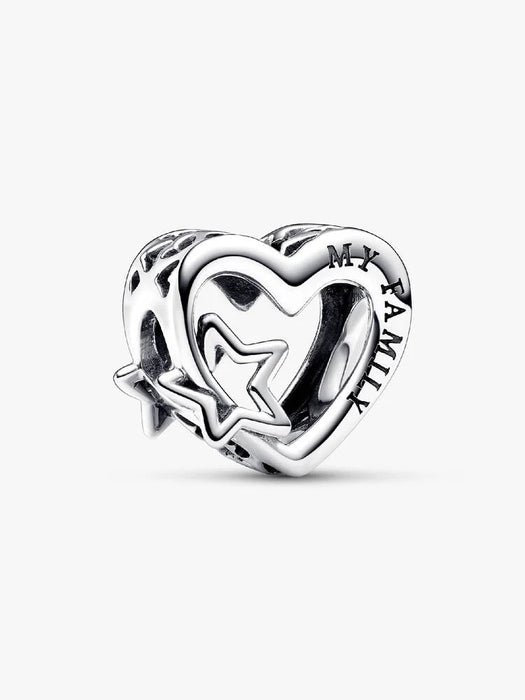 Pandora Openwork Family Heart & Star Charm Sterling Silver