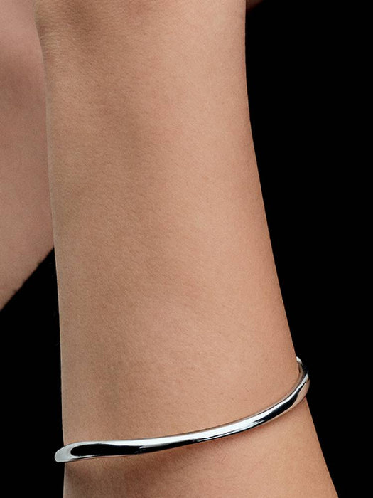Pandora Organically Shaped Bangle Sterling Silver