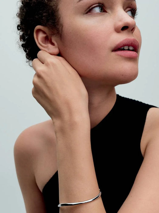 Pandora Organically Shaped Bangle Sterling Silver