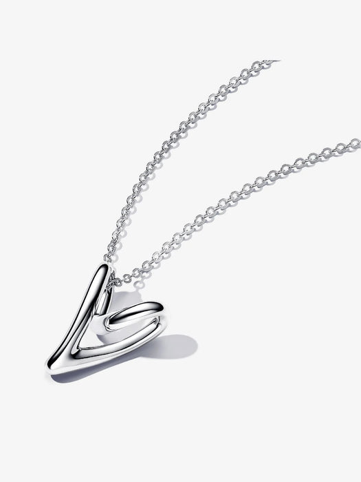 Pandora Organically Shaped Heart Pendant Necklace