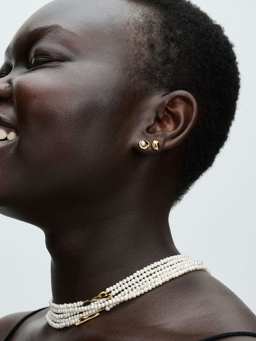 Pandora Organically Shaped Stud Earrings