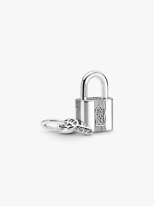 Pandora Padlock and Key Dangle Charm Sterling Silver