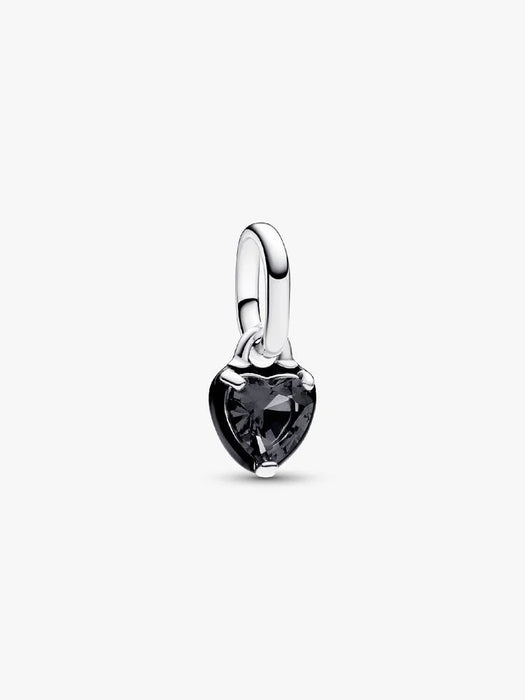 Pandora ME Black Chakra Heart Mini Dangle Charm Sterling Silver
