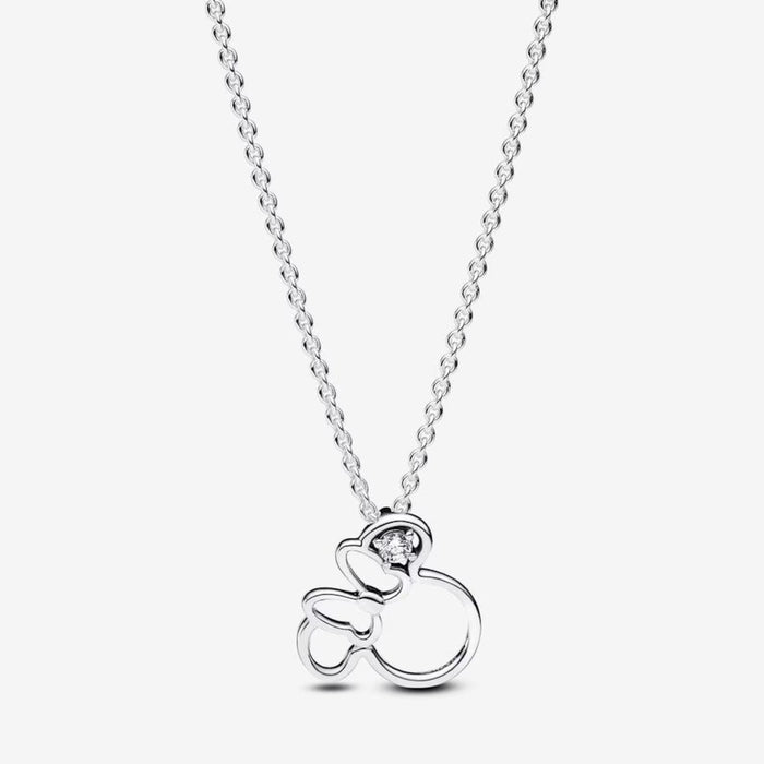 Pandora Minnie Mouse Silhouette Collier Necklace Sterling Silver