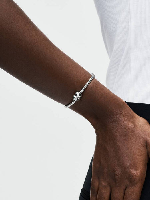 Pandora Moments Heart Clasp Snake Chain Bracelet Sterling Silver