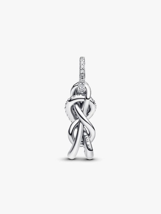 Pandora Pavé Infinity Knot Dangle Charm Sterling Silver