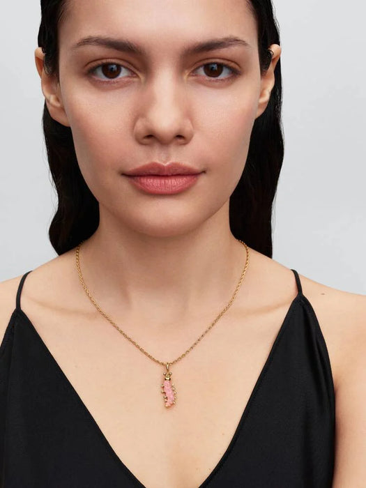 Pandora Pink Caterpillar Charm 14k Gold Plated