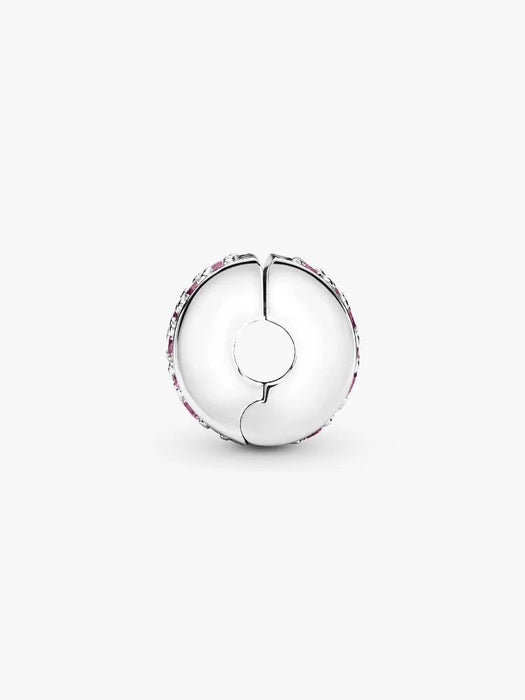 Pandora Pink Pavé Clip Charm Sterling Silver