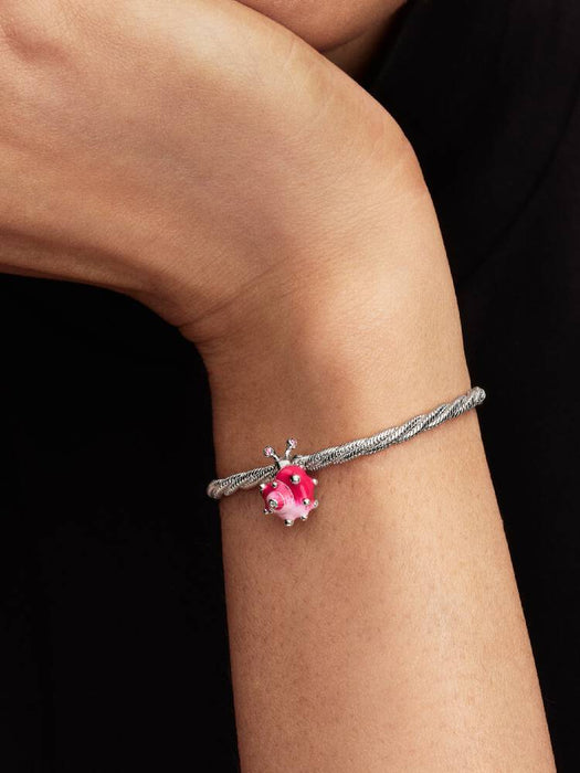 Pandora Pink Snail Charm Sterling Silver