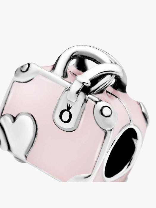 Pandora Pink Travel Bag Charm Sterling Silver