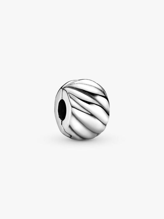 Pandora Polished Feathered Clip Charm Sterling Silver