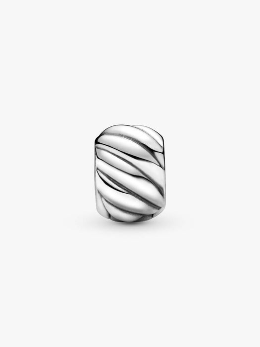Pandora Polished Feathered Clip Charm Sterling Silver