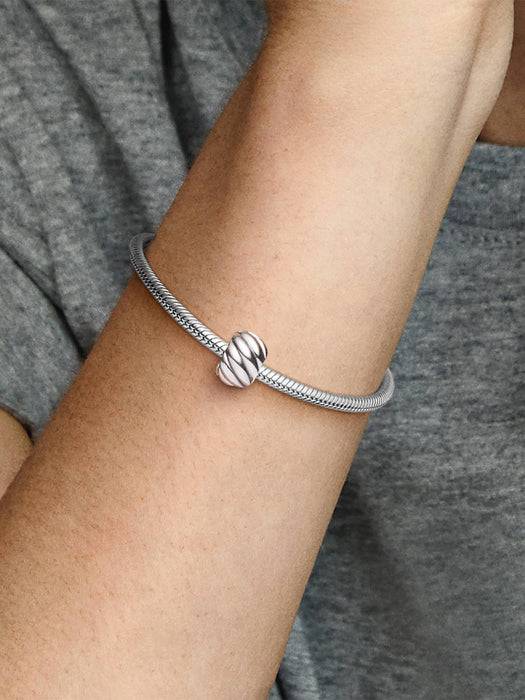 Pandora Polished Feathered Clip Charm Sterling Silver