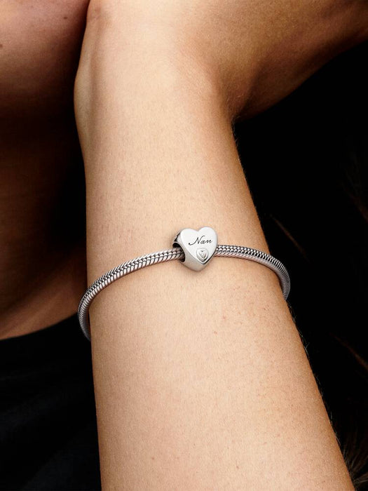 Pandora Polished Nan Heart Charm Sterling Silver