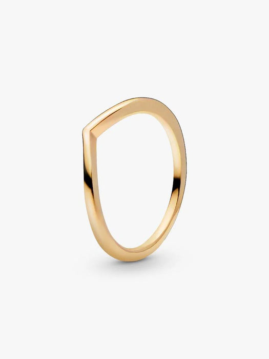 Pandora Polished Wishbone Ring 14k Gold Plating
