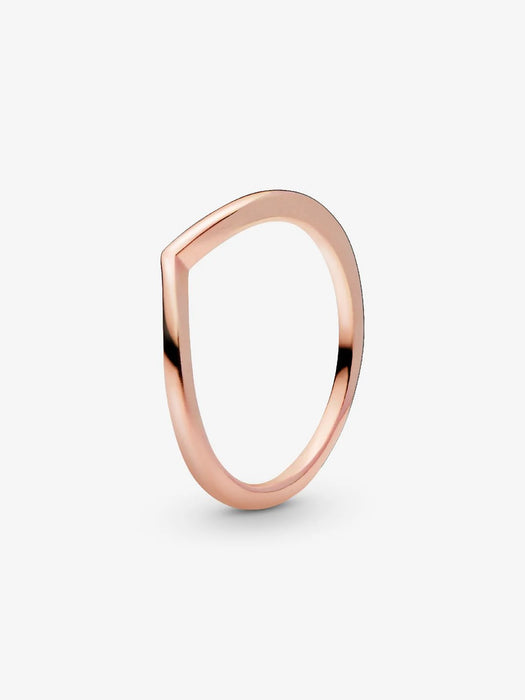 Pandora Polished Wishbone Ring 14k Rose Gold Plating