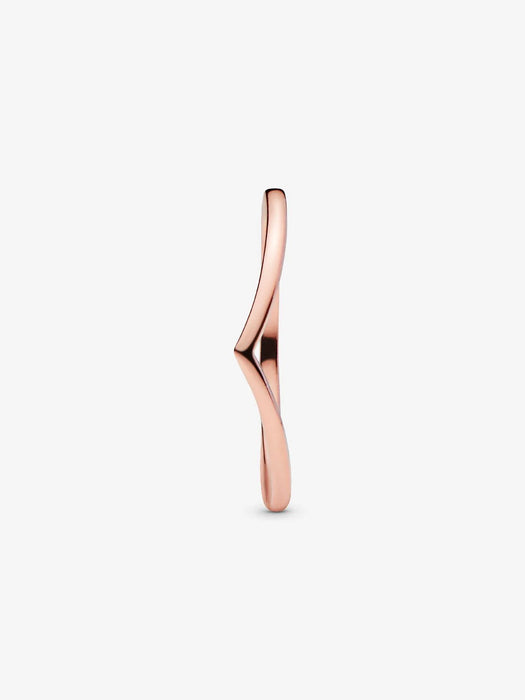 Pandora Polished Wishbone Ring 14k Rose Gold Plating