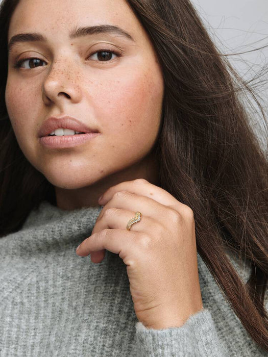 Pandora Princess Wishbone Ring 14k Gold Plating