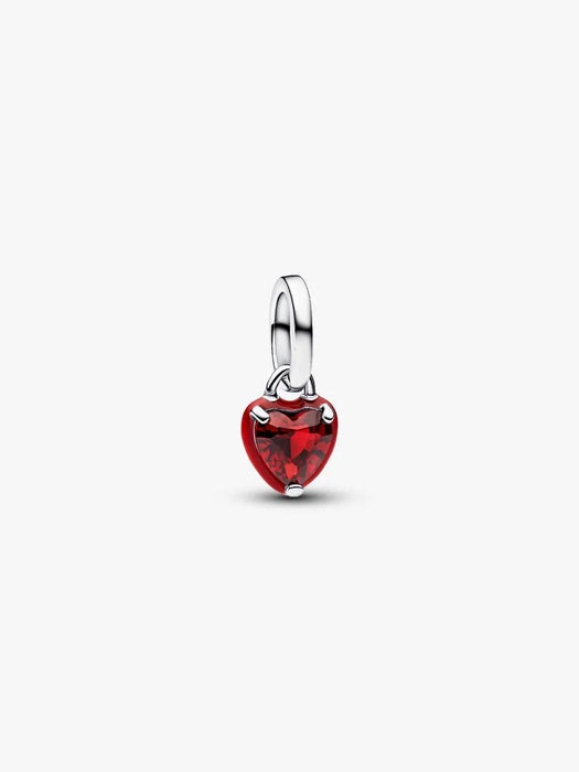 Pandora Red Chakra Heart Mini Dangle Charm Sterling Silver