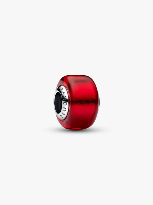 Pandora Red Murano Glass Charm Sterling Silver
