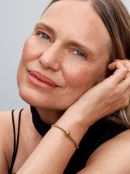 Pandora Round Clip Gold Charm