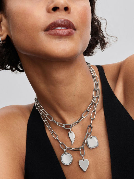 Pandora Engravable Round Tag Pendant Sterling Silver