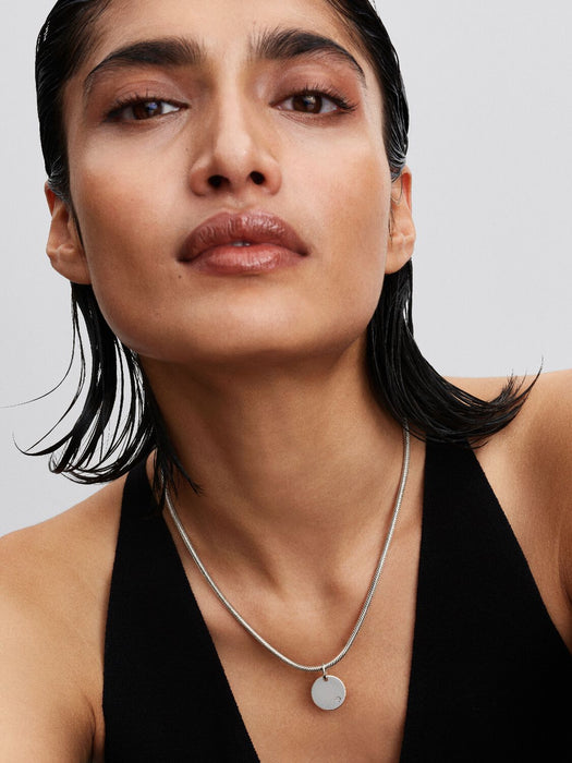 Pandora Engravable Lab-Grown Diamond Tag Silver Pendant Sterling Silver