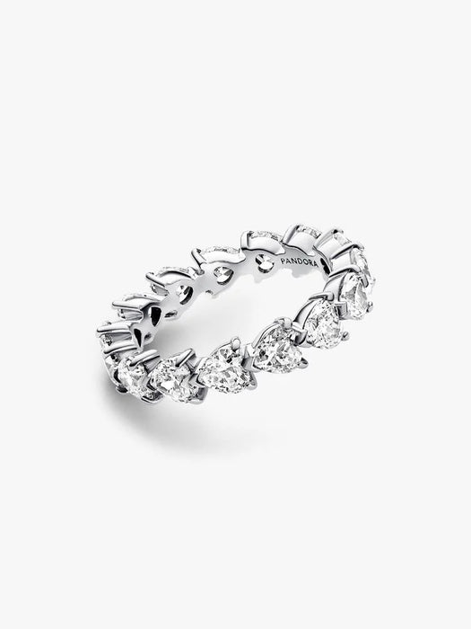 Pandora Row of Hearts Eternity Ring Sterling Silver