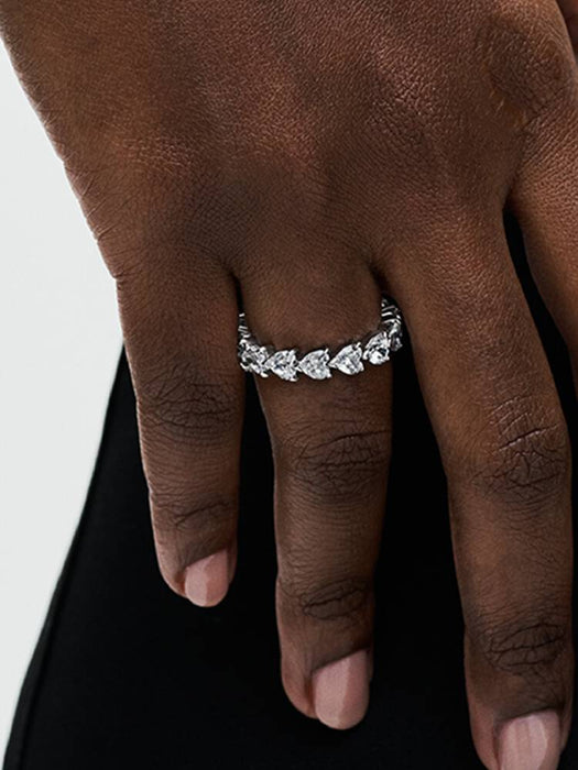 Pandora Row of Hearts Eternity Ring Sterling Silver