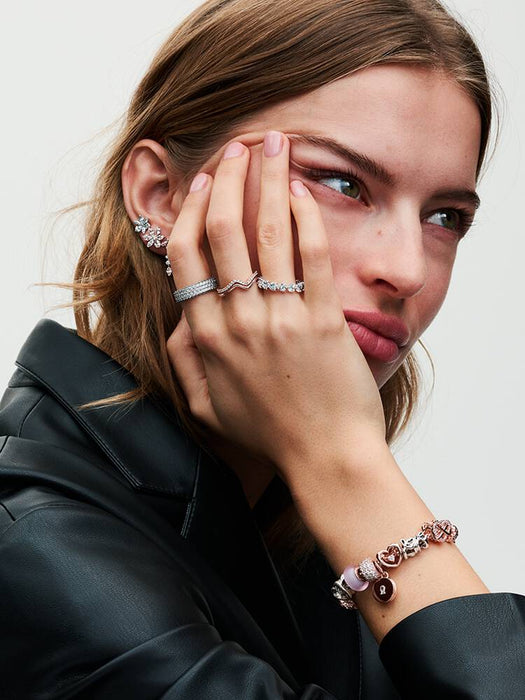 Pandora Row of Hearts Eternity Ring Sterling Silver