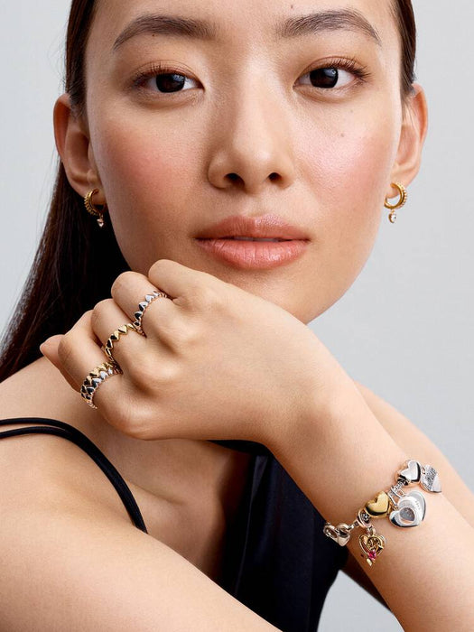 Pandora Row of Hearts Ring Sterling Silver