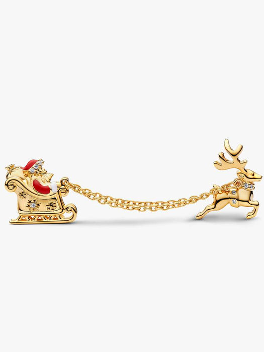 Pandora Santa Sleigh Double Charm 14k Gold Plating