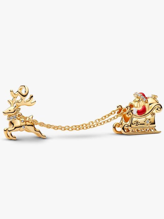 Pandora Santa Sleigh Double Charm 14k Gold Plating