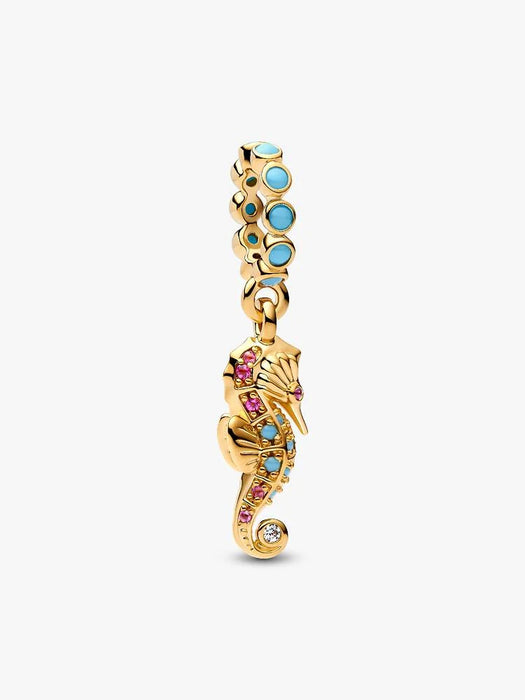 Pandora Seahorse Dangle Charm 14k Gold Plating