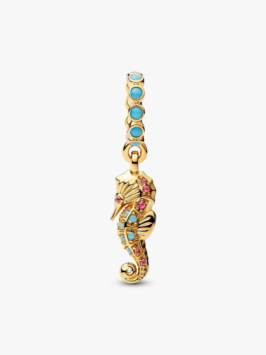 Pandora Seahorse Dangle Charm 14k Gold Plating