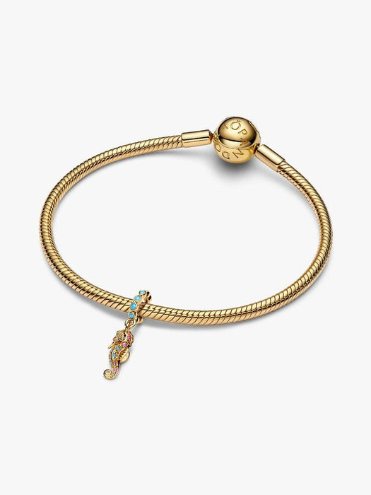 Pandora Seahorse Dangle Charm 14k Gold Plating