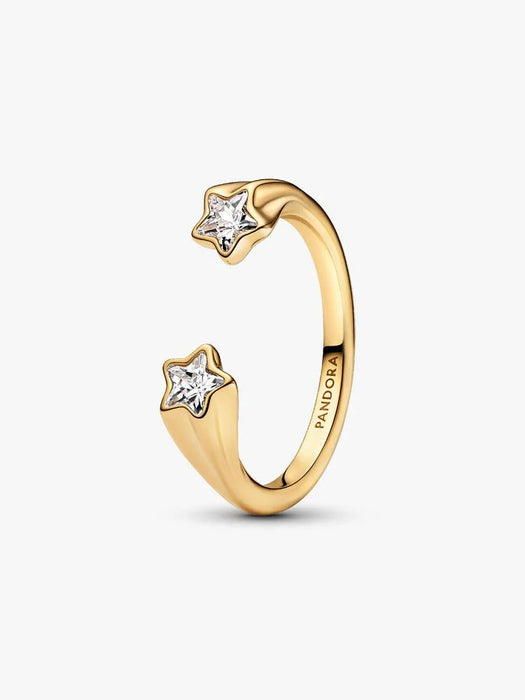 Pandora Shooting Stars Open Ring 14k Gold Plating
