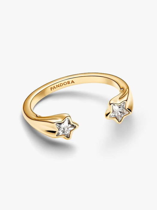 Pandora Shooting Stars Open Ring 14k Gold Plating
